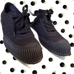 PRADA Black Canvas Sneakers Tennis Shoes